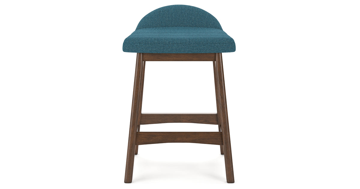 Lyncott Blue/Brown Counter Height Barstool, Set of 2 from Ashley - Luna Furniture