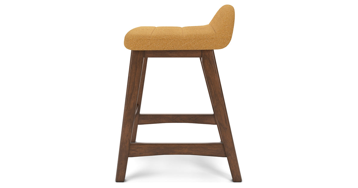 Lyncott Mustard/Brown Counter Height Barstool, Set of 2 from Ashley Furniture - Luna Furniture