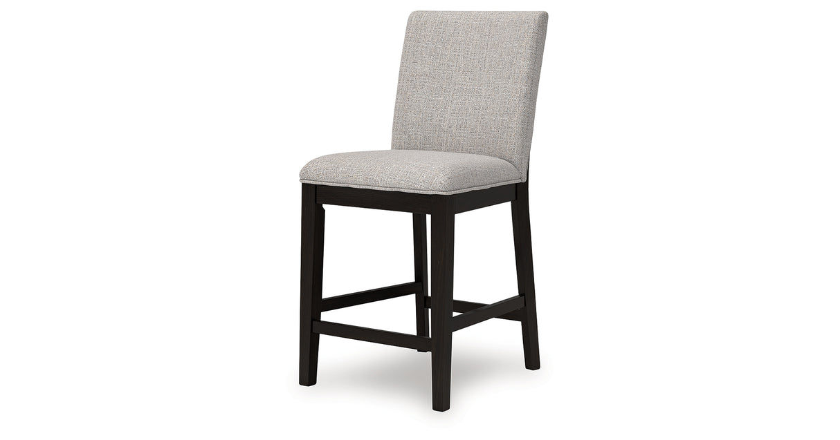 Neymorton Dark Grayish Brown Counter Height Table and 4 Barstools from Ashley - Luna Furniture
