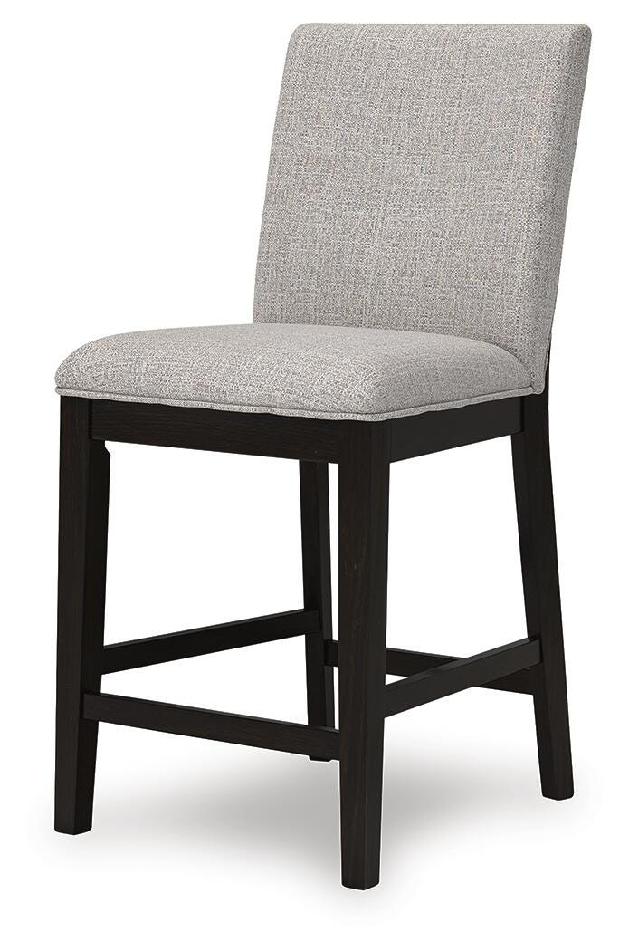 Neymorton Dark Grayish Brown Counter Height Barstool, Set of 2 from Ashley Furniture - Luna Furniture
