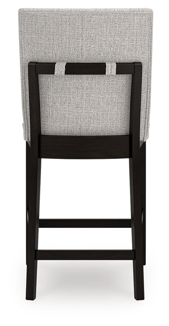 Neymorton Dark Grayish Brown Counter Height Barstool, Set of 2 from Ashley - Luna Furniture