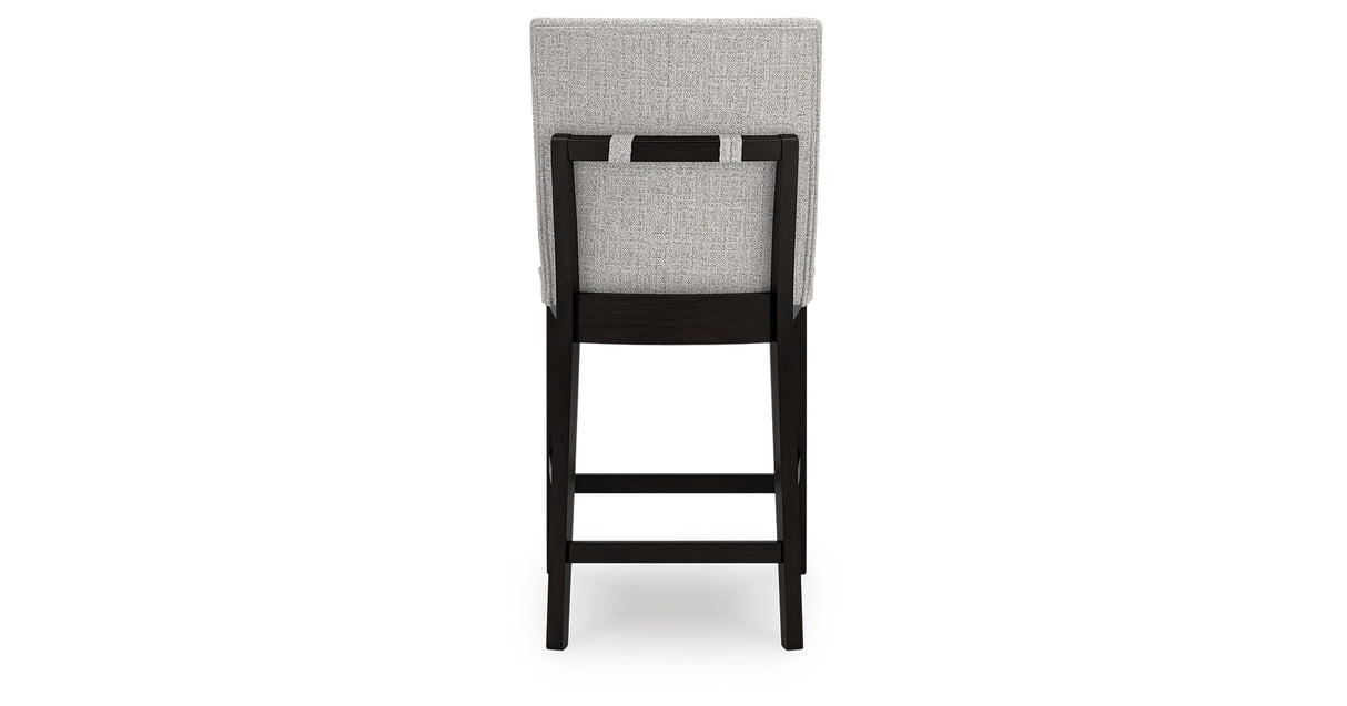 Neymorton Dark Grayish Brown Counter Height Table and 4 Barstools from Ashley - Luna Furniture
