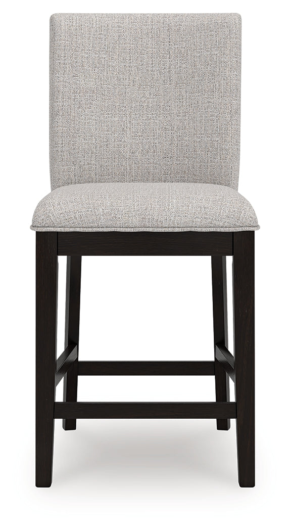 Neymorton Dark Grayish Brown Counter Height Barstool, Set of 2 from Ashley - Luna Furniture