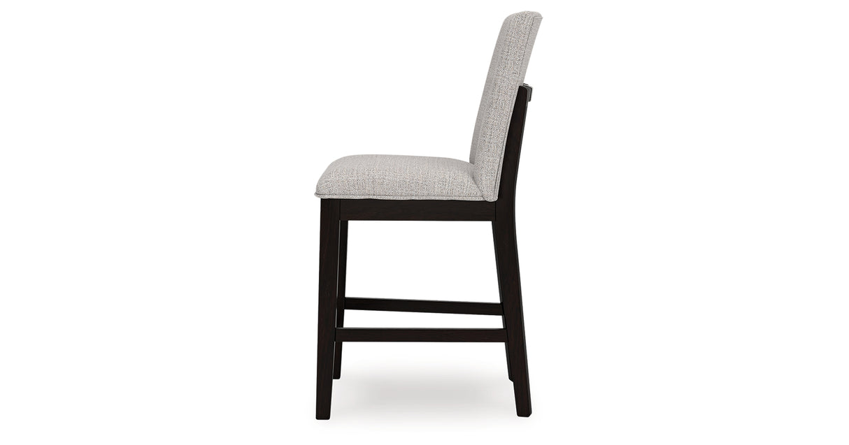 Neymorton Dark Grayish Brown Counter Height Table and 4 Barstools from Ashley - Luna Furniture