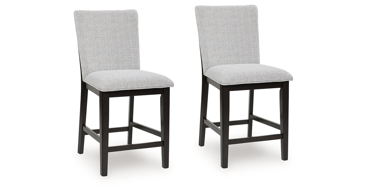 Neymorton Dark Grayish Brown Counter Height Barstool, Set of 2 from Ashley - Luna Furniture