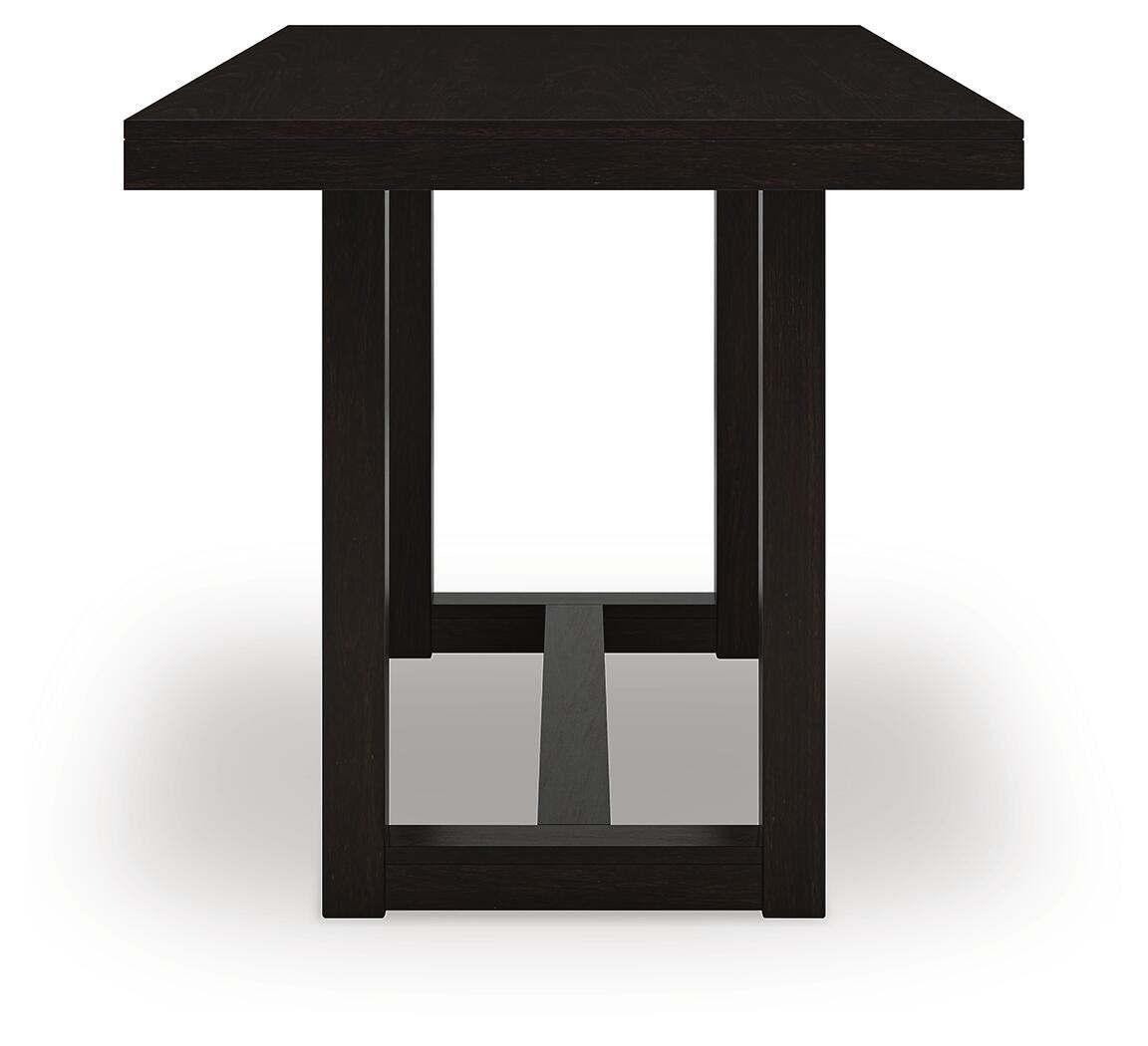 Neymorton Dark Grayish Brown Counter Height Table and 4 Barstools from Ashley - Luna Furniture