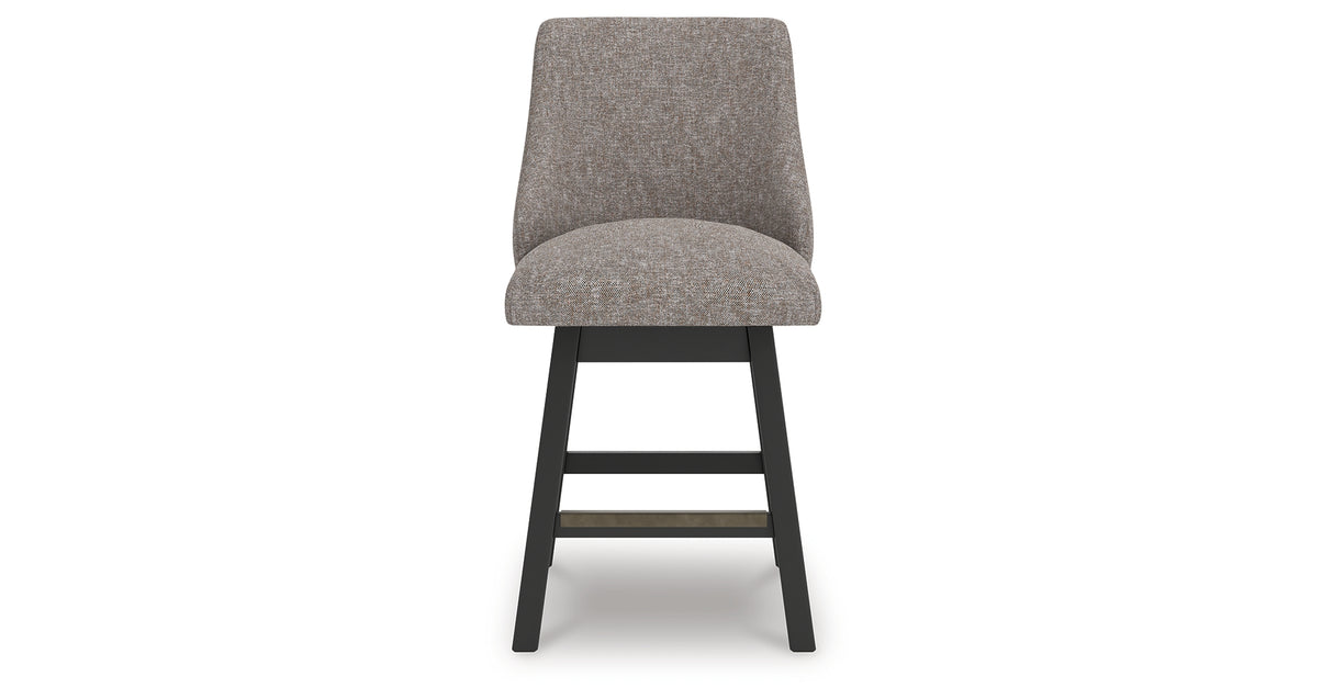 Neymorton Dark Grayish Brown Counter Height Barstool, Set of 2 from Ashley - Luna Furniture