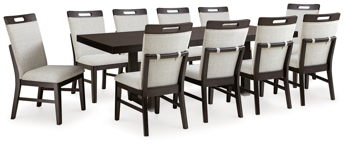 Neymorton Dark Grayish Brown Extendable Dining Room Set from Ashley - Luna Furniture