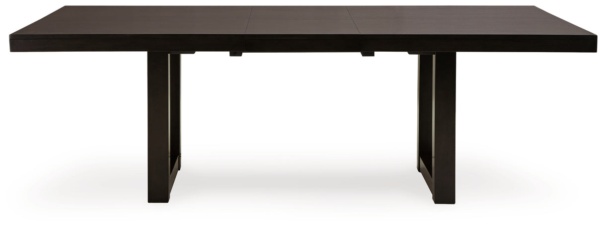 Neymorton Dark Grayish Brown Dining Table and 6 Chairs from Ashley Furniture - Luna Furniture