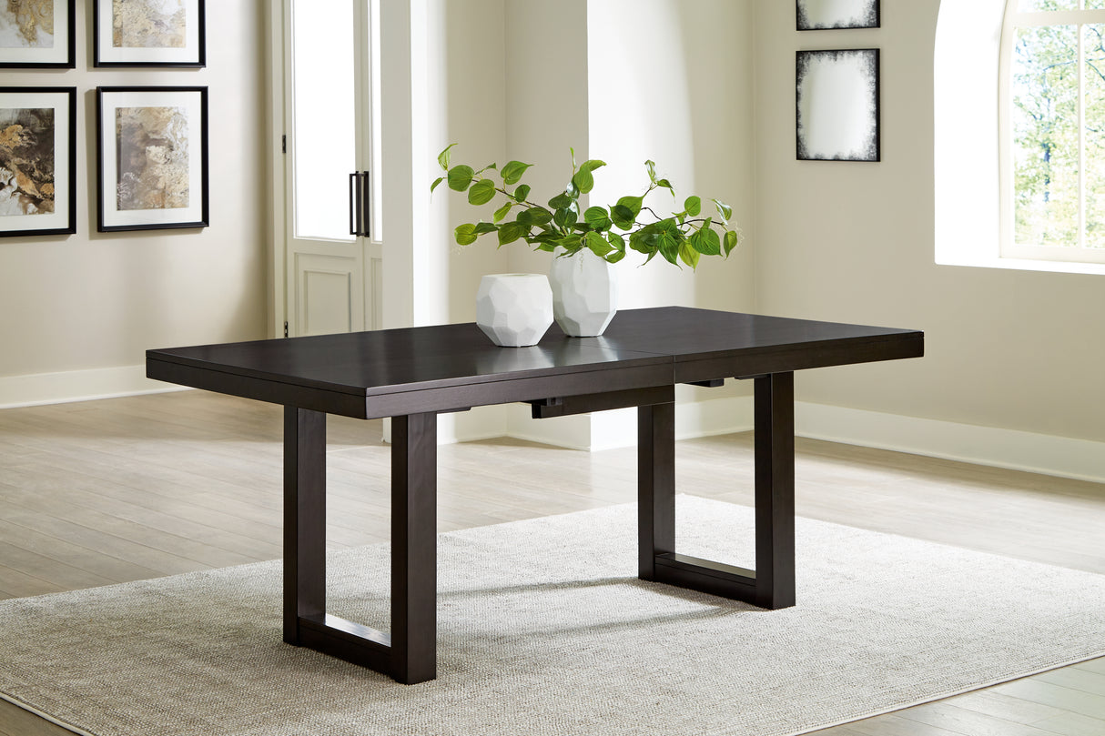 Neymorton Dark Grayish Brown Extendable Dining Room Set from Ashley - Luna Furniture