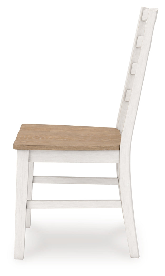 Purlaney Two Tone Extension Dining Table, 4 Chairs and Bench from Ashley Furniture - Luna Furniture