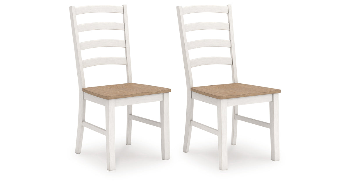 Purlaney Two Tone Extension Dining Table and 4 Chairs from Ashley Furniture - Luna Furniture