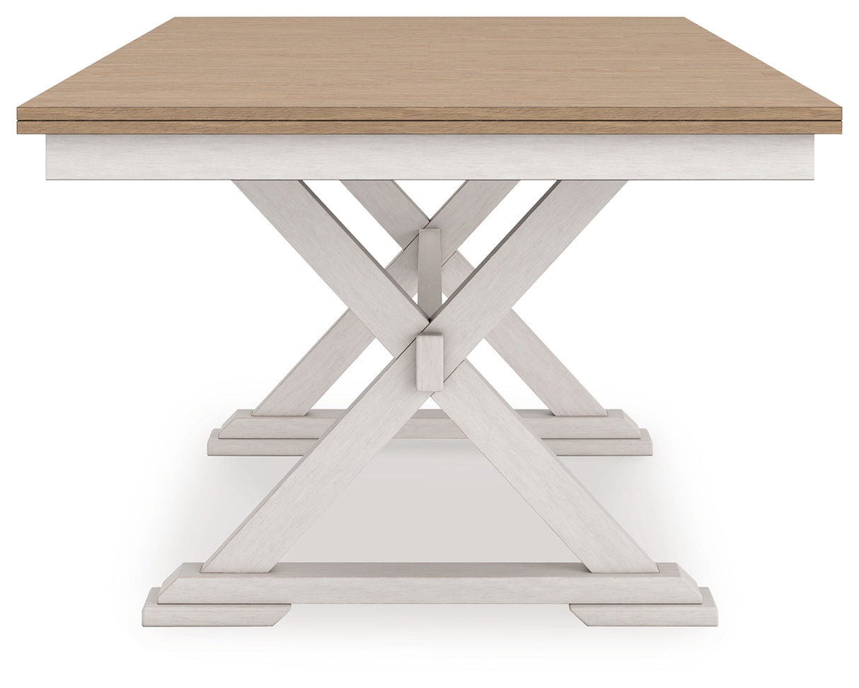 Purlaney Two Tone Extension Dining Table and 6 Chairs from Ashley Furniture - Luna Furniture