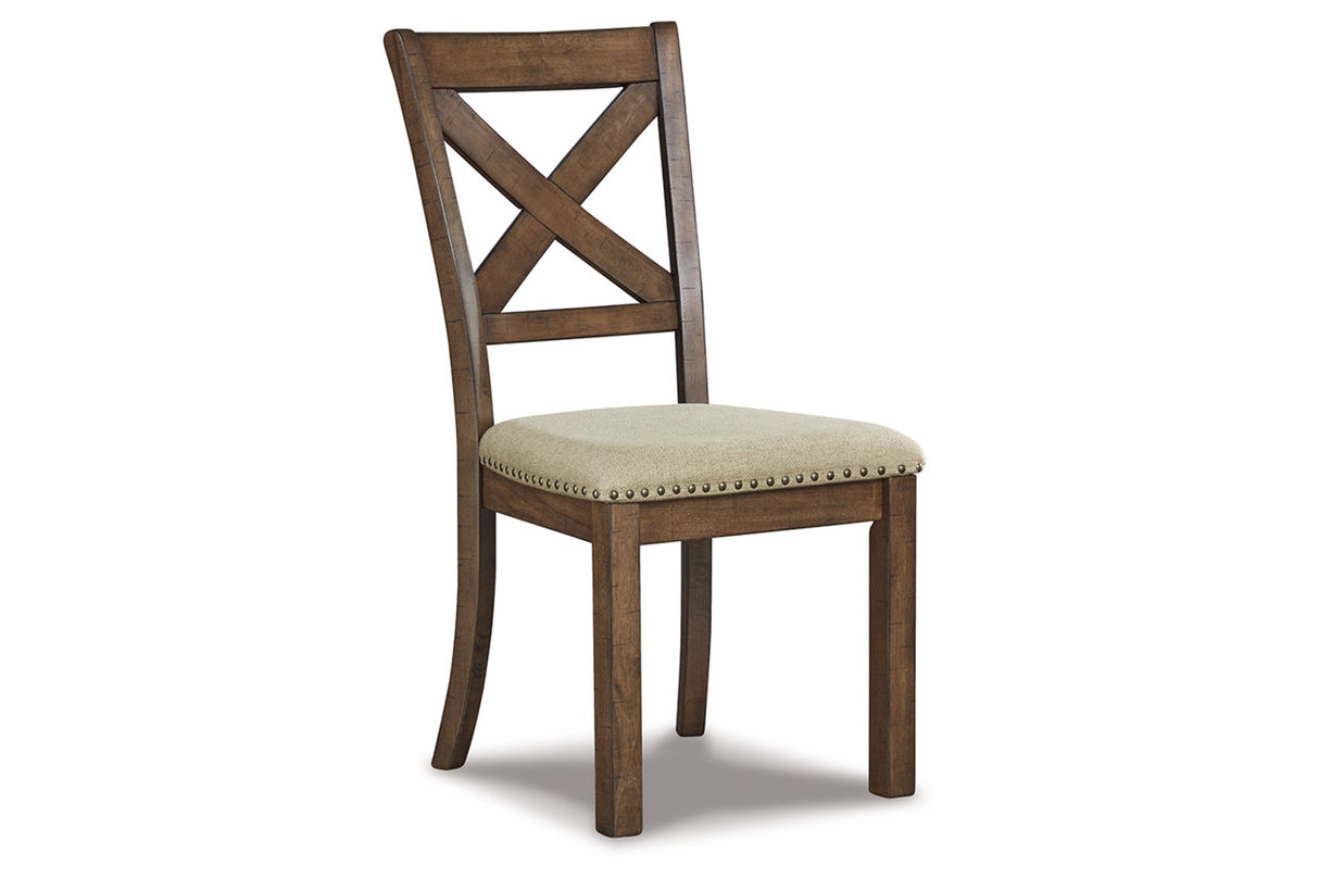 Moriville Grayish Brown Dining Table and 4 Chairs and Bench from Ashley Furniture - Luna Furniture