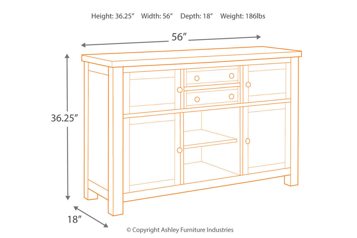 Moriville Grayish Brown Counter Height Dining Table, 4 Barstools and Server from Ashley - Luna Furniture