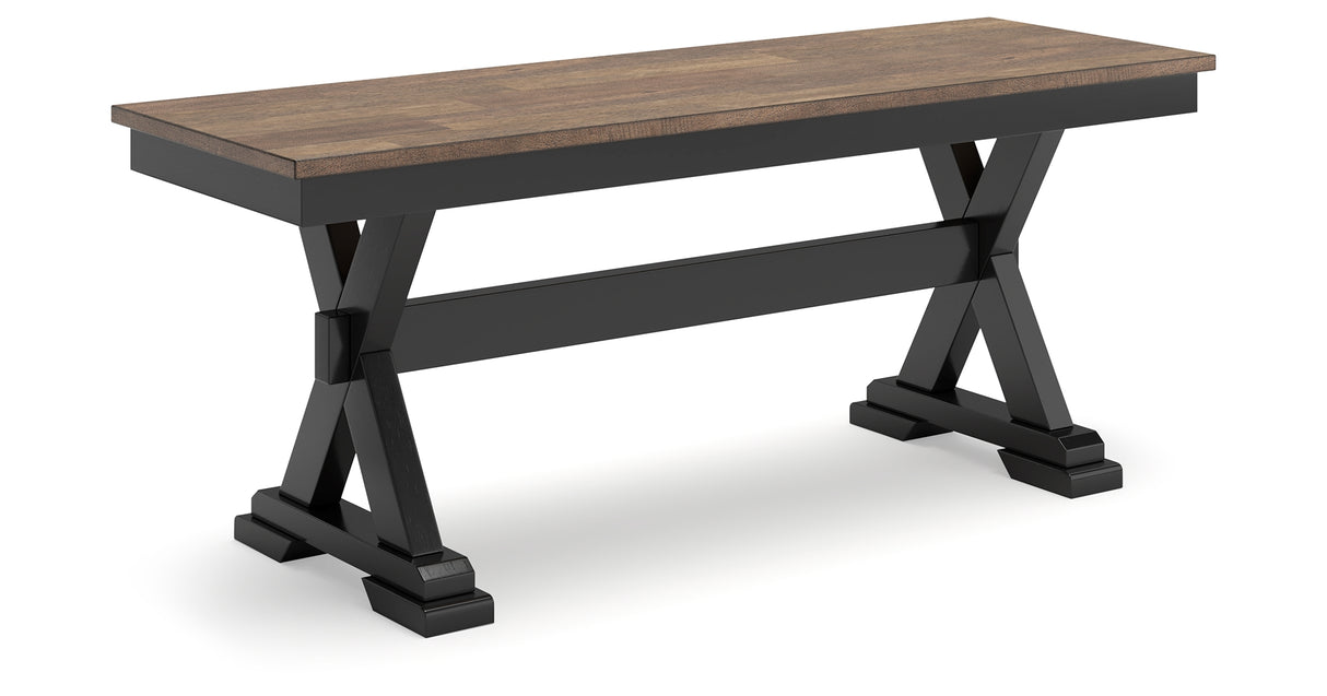 Wildenauer Dining Table, 2 Chairs and 2 Benches from Ashley - Luna Furniture
