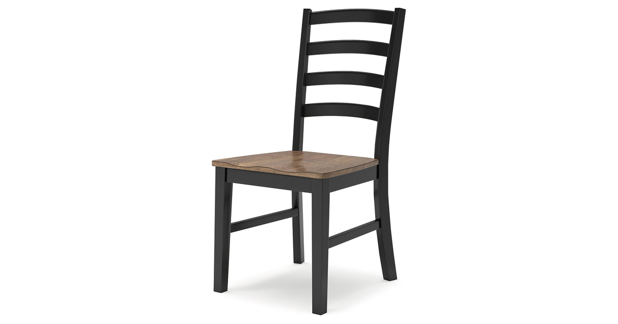 Wildenauer Brown/Black Dining Table and 6 Chairs from Ashley - Luna Furniture