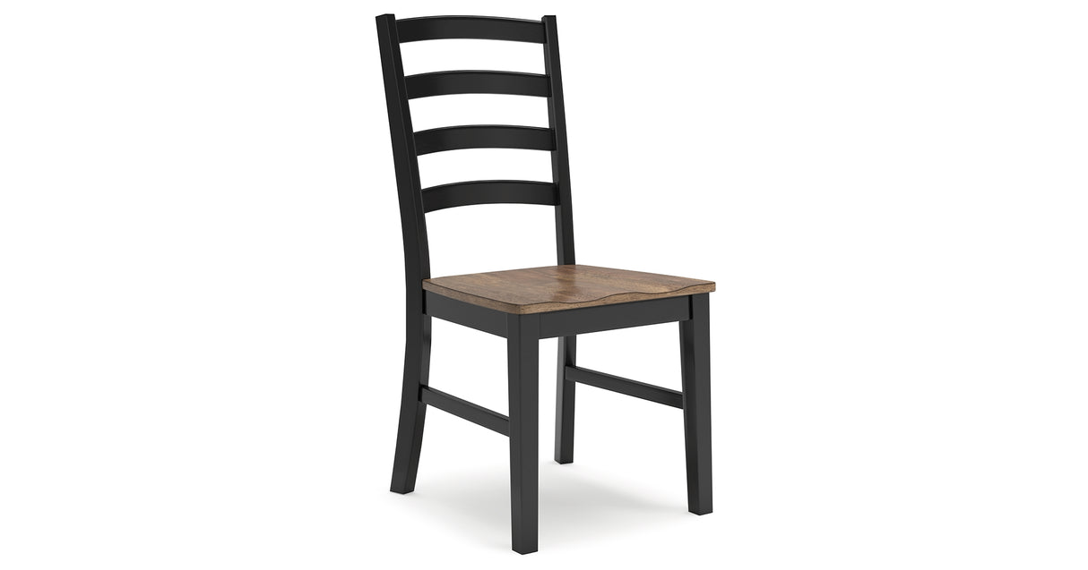 Wildenauer Brown/Black Dining Table and 6 Chairs from Ashley - Luna Furniture