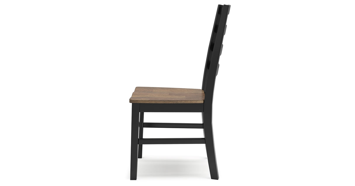 Wildenauer Brown/Black Dining Table and 6 Chairs from Ashley - Luna Furniture