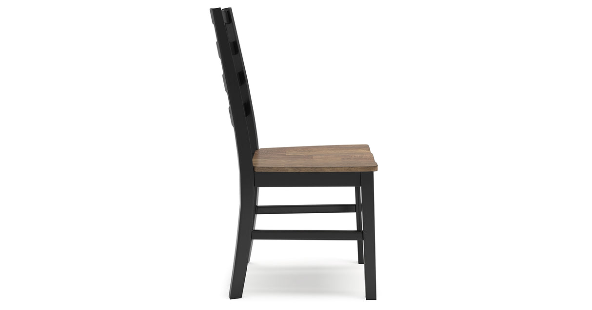 Wildenauer Brown/Black Dining Table and 6 Chairs from Ashley - Luna Furniture