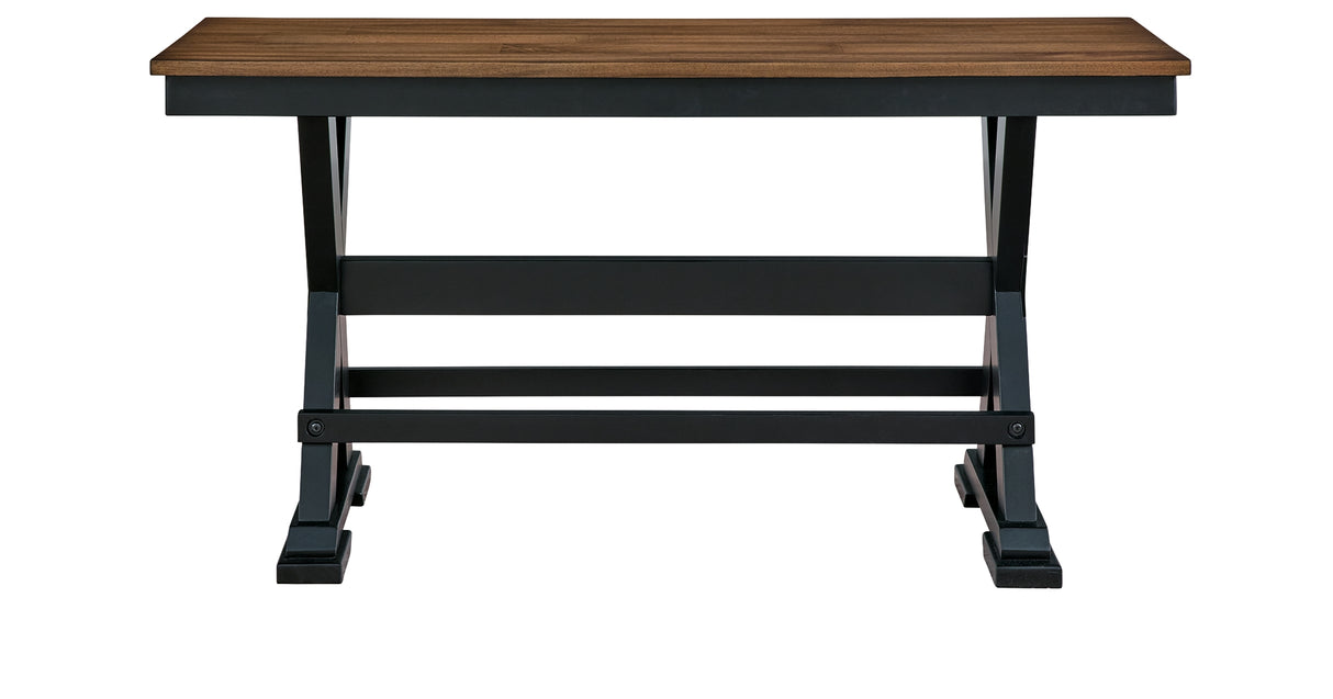 Wildenauer Brown/Black 48" Counter Height Bench from Ashley Furniture - Luna Furniture