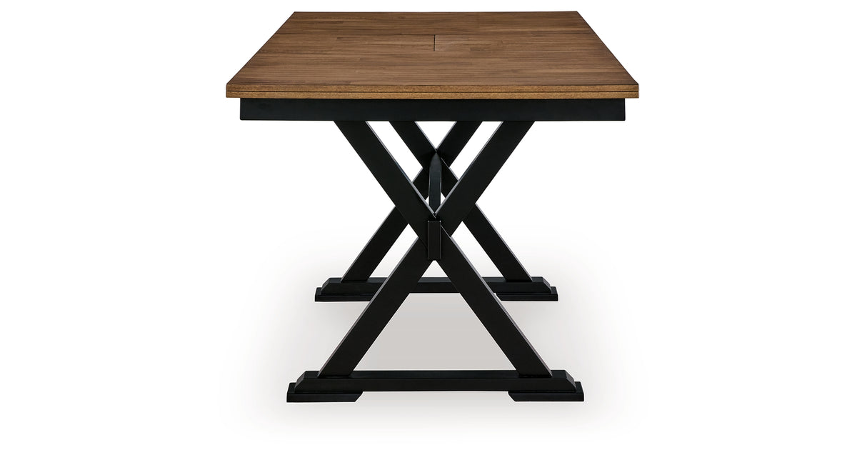 Wildenauer Brown/Black Counter Height Butterfly Extension Table from Ashley Furniture - Luna Furniture