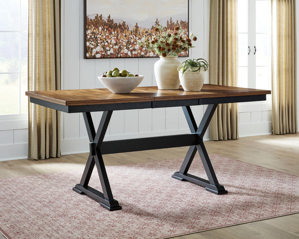 Wildenauer Brown/Black Counter Height Butterfly Extension Table