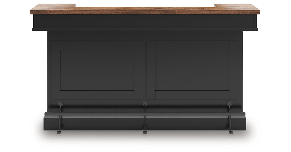 Wildenauer Brown/Black Bar Table and 2 Barstools from Ashley - Luna Furniture