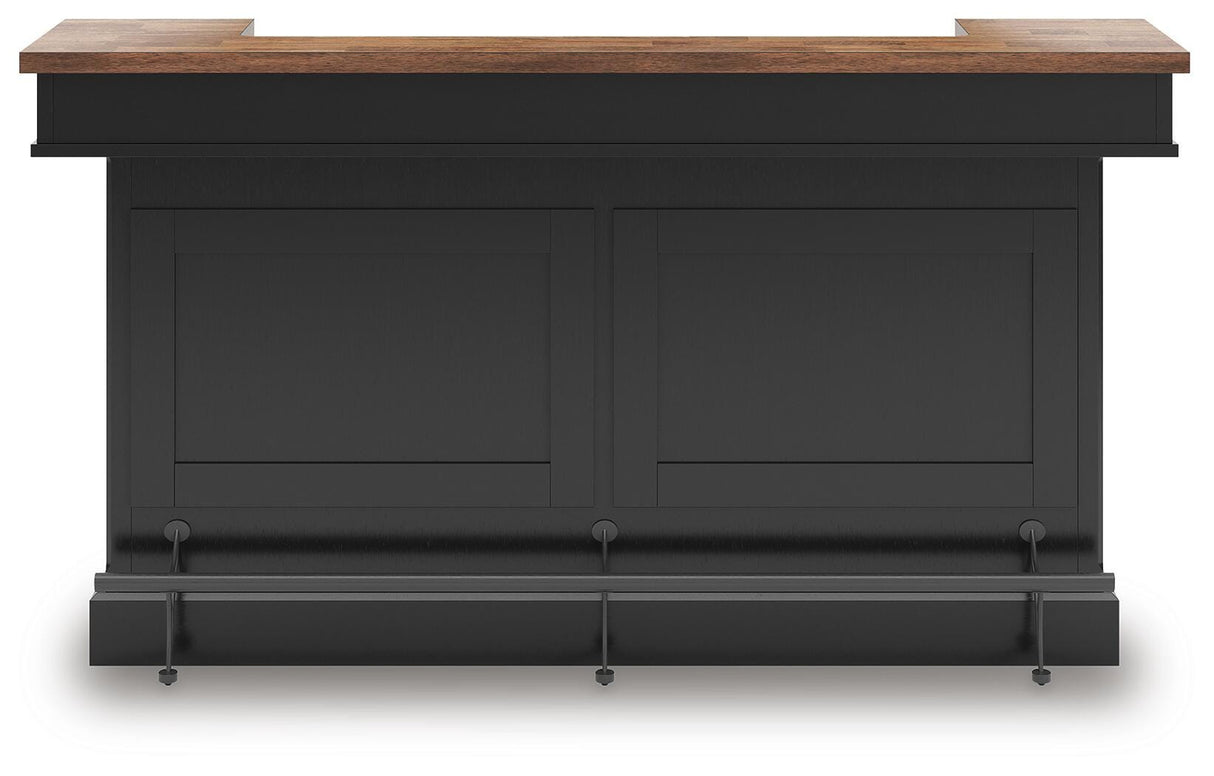 Wildenauer Brown/Black Bar Table and 2 Barstools from Ashley - Luna Furniture