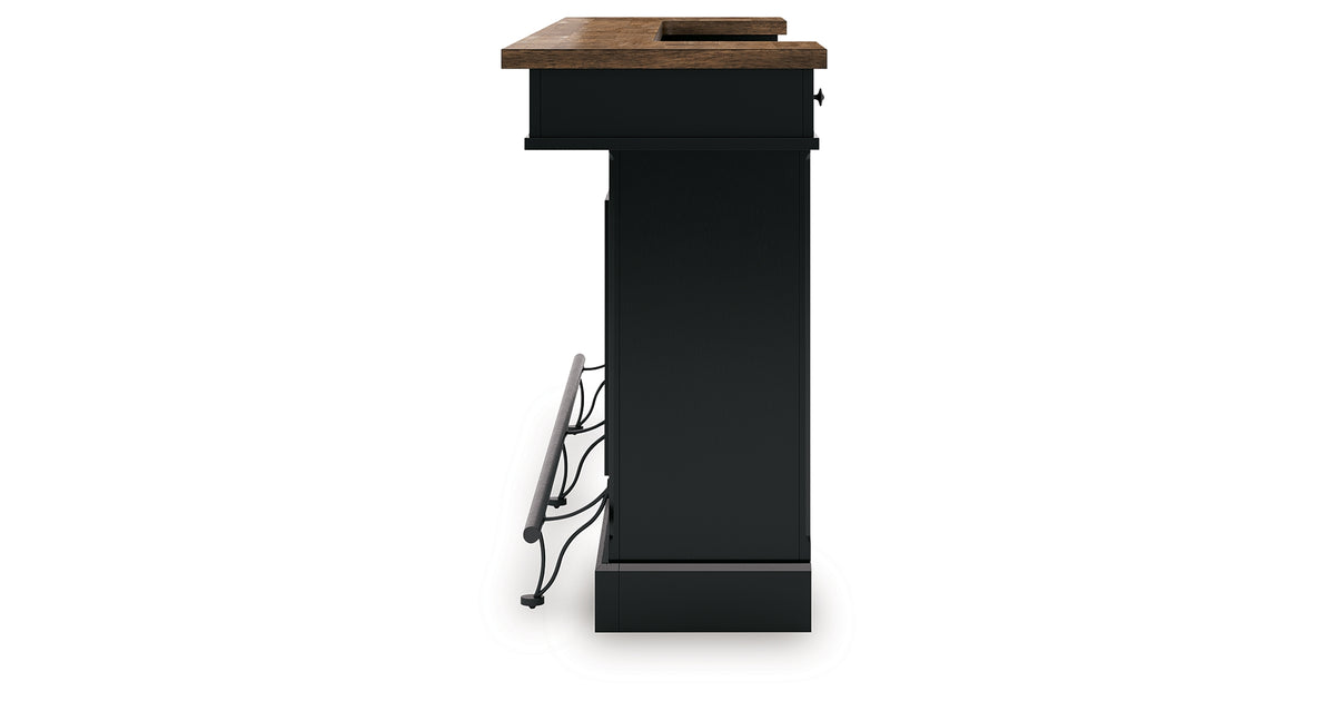 Wildenauer Brown/Black 78" Bar from Ashley Furniture - Luna Furniture