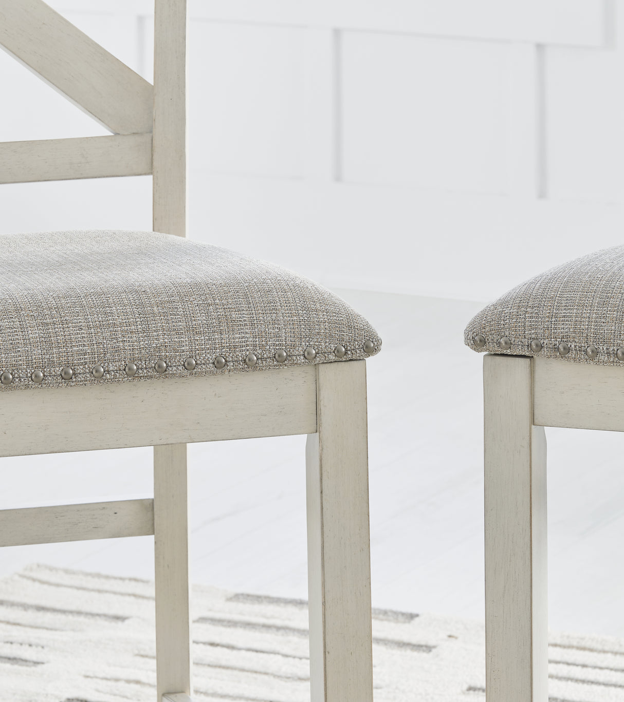 Robbinsdale Antique White Barstoo, Set of 2 from Ashley Furniture - Luna Furniture