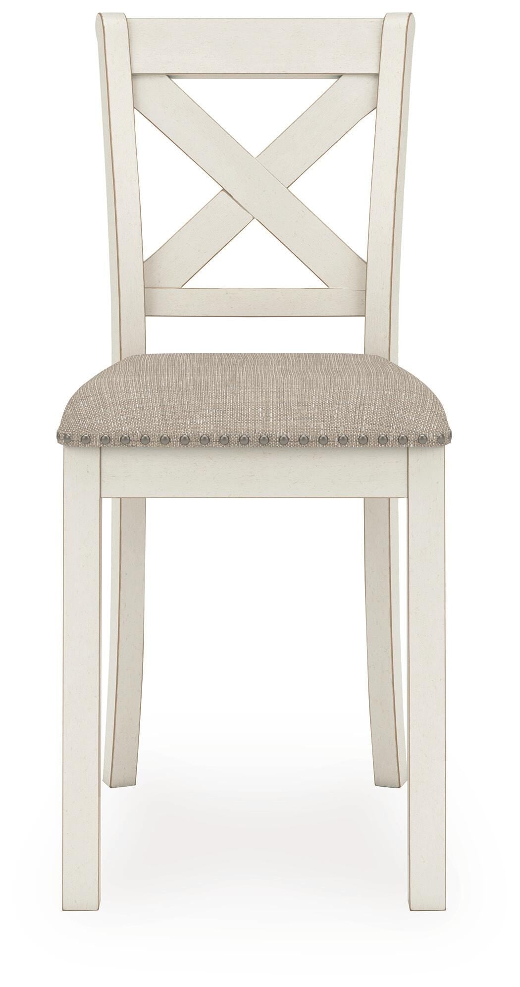 Robbinsdale Antique White Counter Height Barstool, Set of 2
