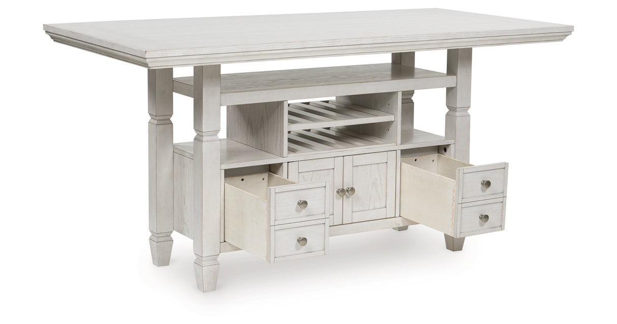 Robbinsdale Antique White Counter Height Dining Table from Ashley - Luna Furniture