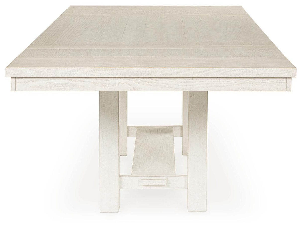 Robbinsdale Dining Table and 6 Chairs and Bench in Antique White from Ashley - Luna Furniture