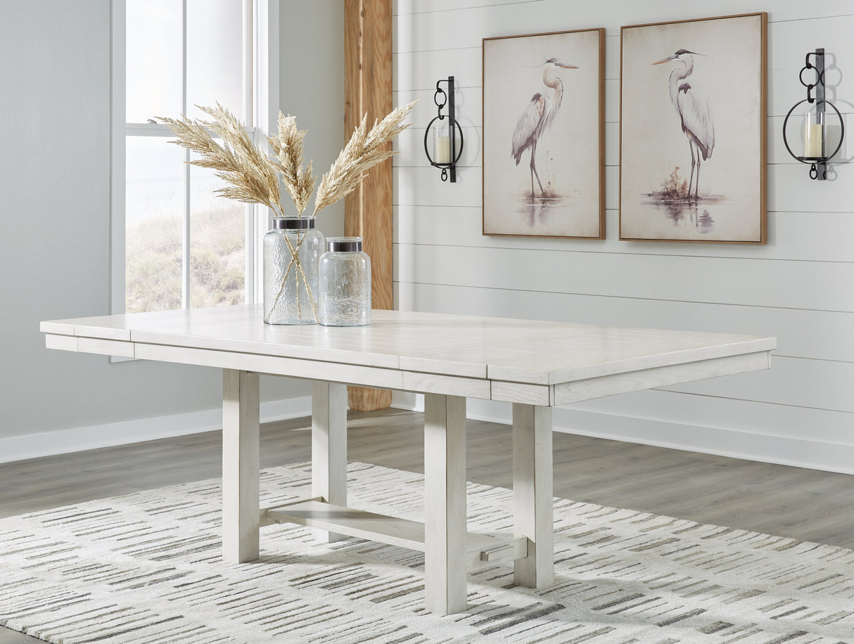 Robbinsdale Dining Table and 8 Chairs in Antique White from Ashley Furniture - Luna Furniture
