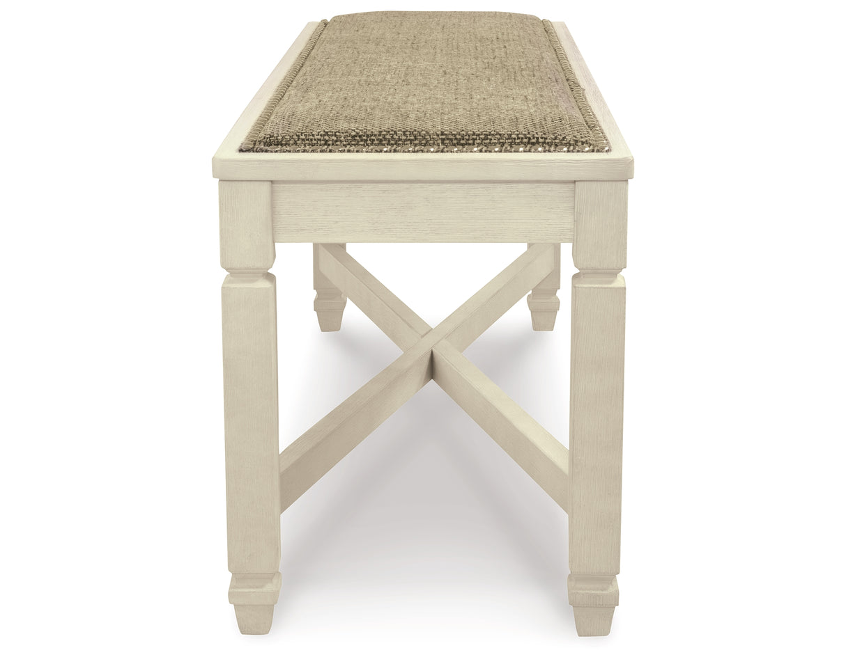 Bolanburg Two-tone Dining Table, 4 Chairs, Bench, Server and Display Cabinet from Ashley - Luna Furniture