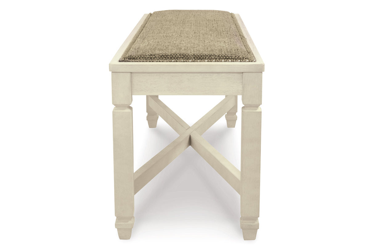 Bolanburg Antique White Dining Table with 4 Chairs and Bench from Ashley Furniture - Luna Furniture