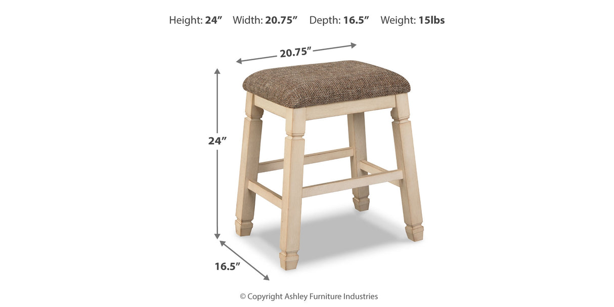 Bolanburg Two-tone Counter Height Barstool, Set of 2 from Ashley - Luna Furniture