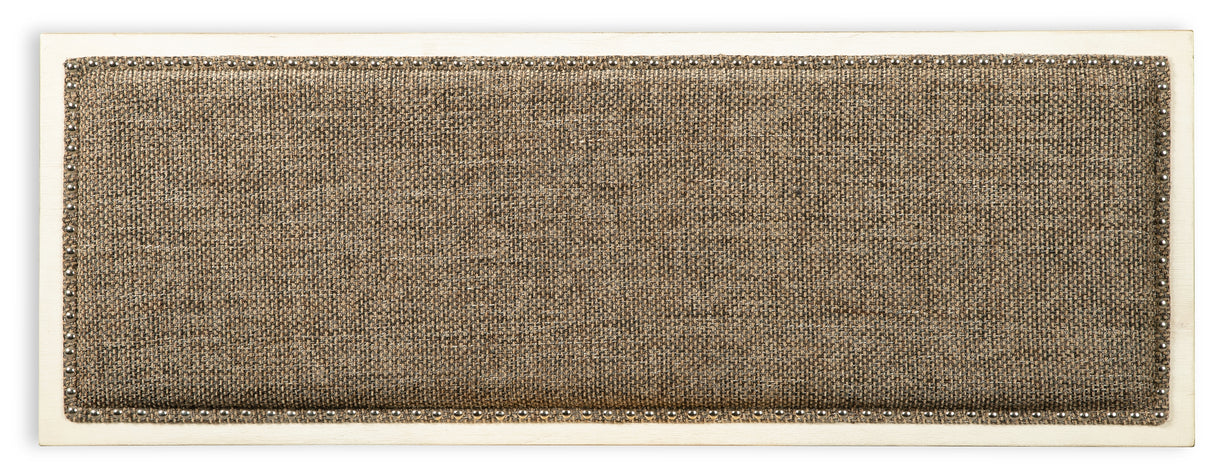 Bolanburg Antique White Counter Height Dining Table, 4 Barstools, Bench and Server from Ashley - Luna Furniture