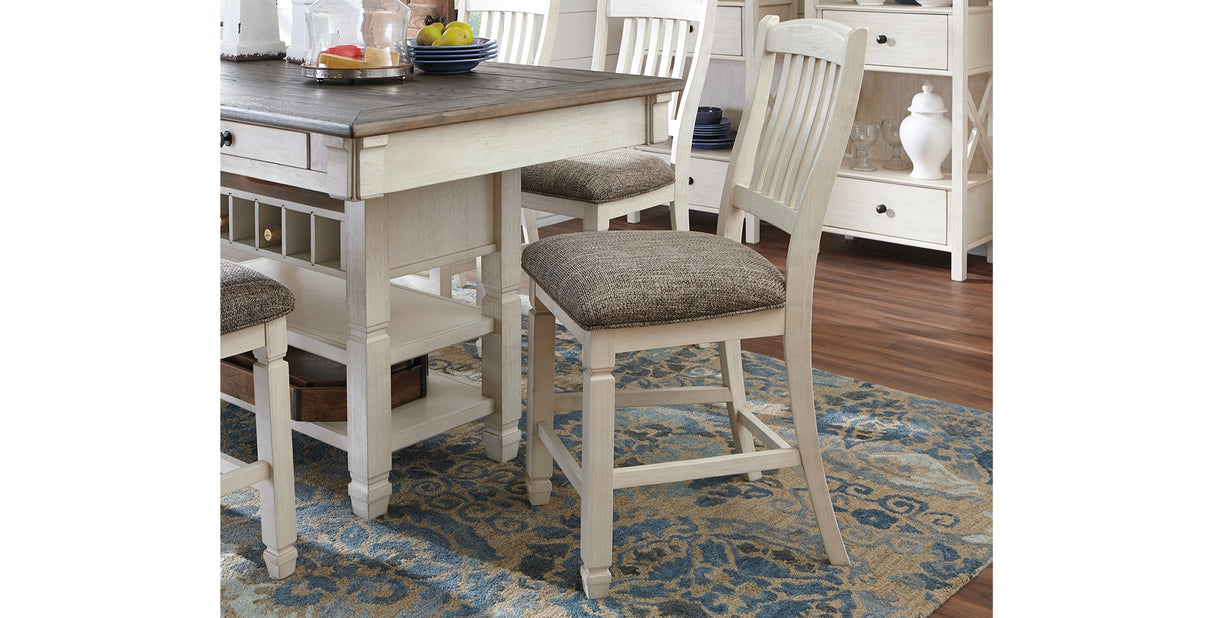 Bolanburg Antique White Counter Height Dining Table and 4 Barstools from Ashley Furniture - Luna Furniture