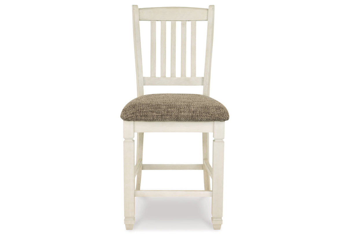 Bolanburg Antique White Counter Height Dining Table with 6 Barstools from Ashley Furniture - Luna Furniture