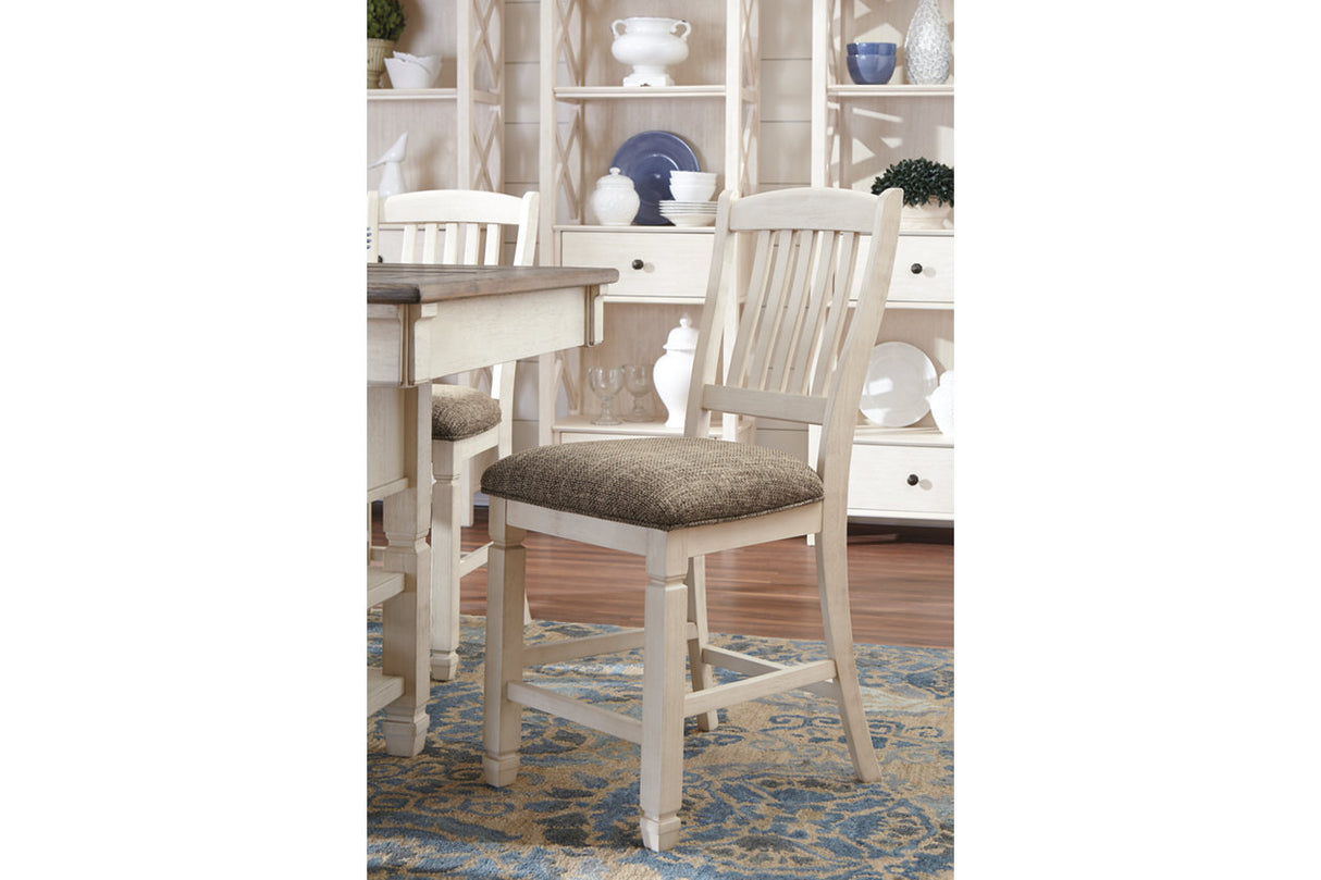 Bolanburg Antique White Counter Height Dining Table with 6 Barstools from Ashley Furniture - Luna Furniture