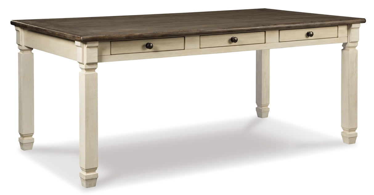 Bolanburg Antique White Dining Table with 2 Chairs and 2 Benches from Ashley Furniture - Luna Furniture