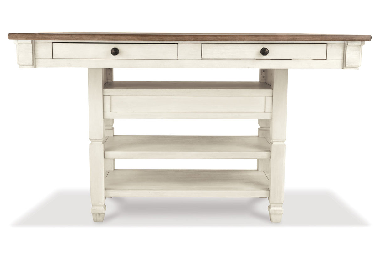 Bolanburg Antique White Counter Height Dining Table with 6 Barstools from Ashley Furniture - Luna Furniture