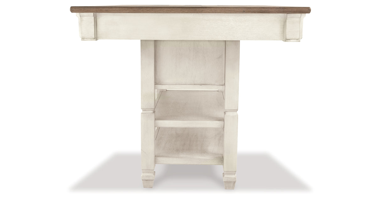 Bolanburg Antique White Counter Height Dining Table and 6 Barstools with Server from Ashley Furniture - Luna Furniture
