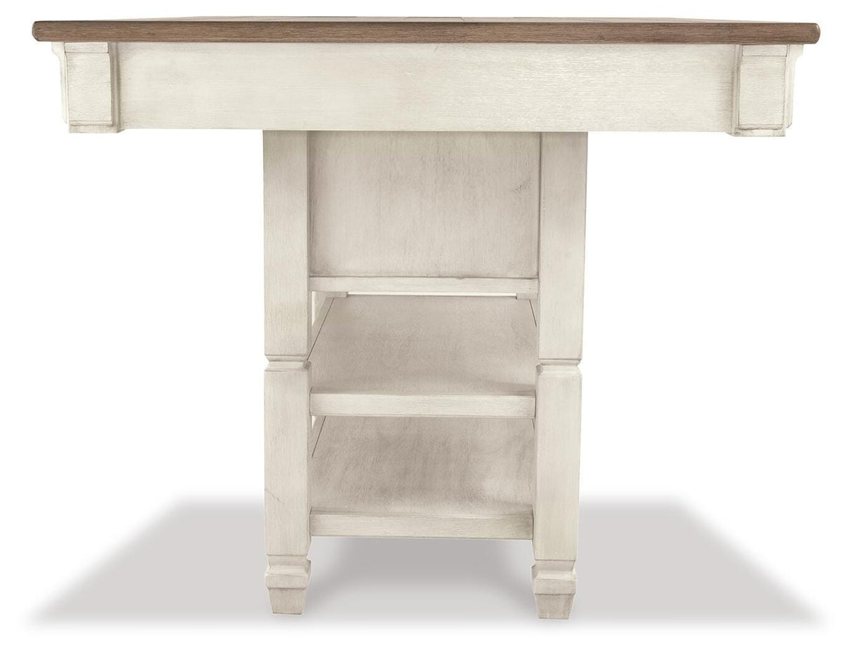 Bolanburg Antique White Counter Height Dining Table, 4 Barstools, Bench and Server from Ashley - Luna Furniture