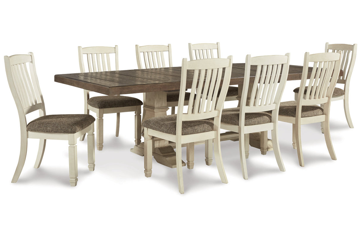 Bolanburg Antique White Dining Table and 8 Chairs from Ashley Furniture - Luna Furniture