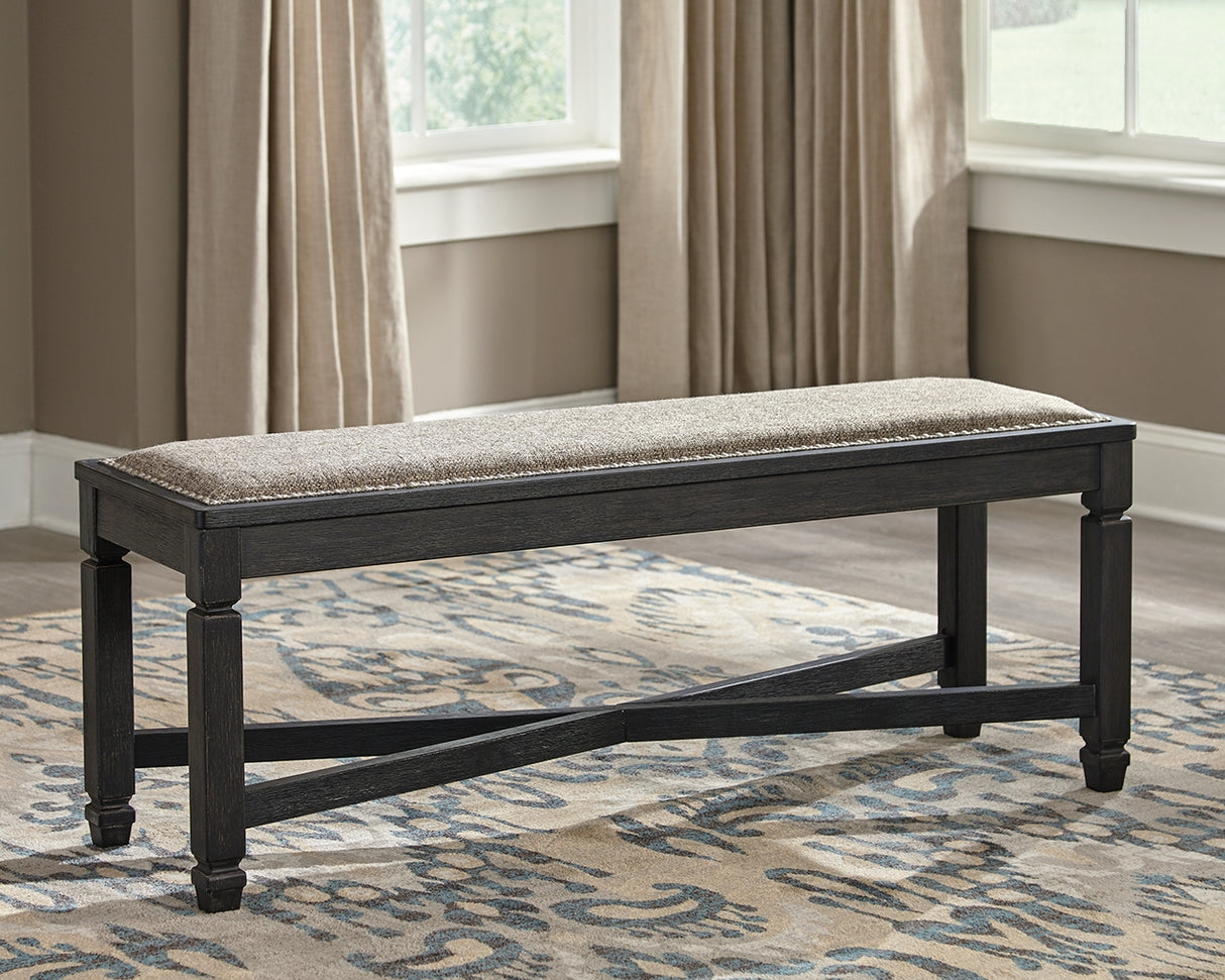 Tyler Creek Black/Grayish Brown Dining Table and 4 Chairs with Bench from Ashley - Luna Furniture