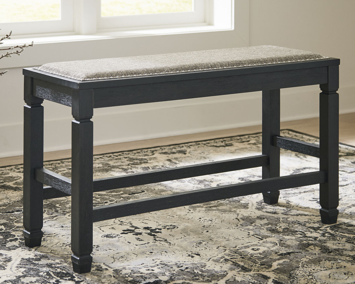 Tyler Creek Antique Black Counter Height Bench from Ashley Furniture - Luna Furniture