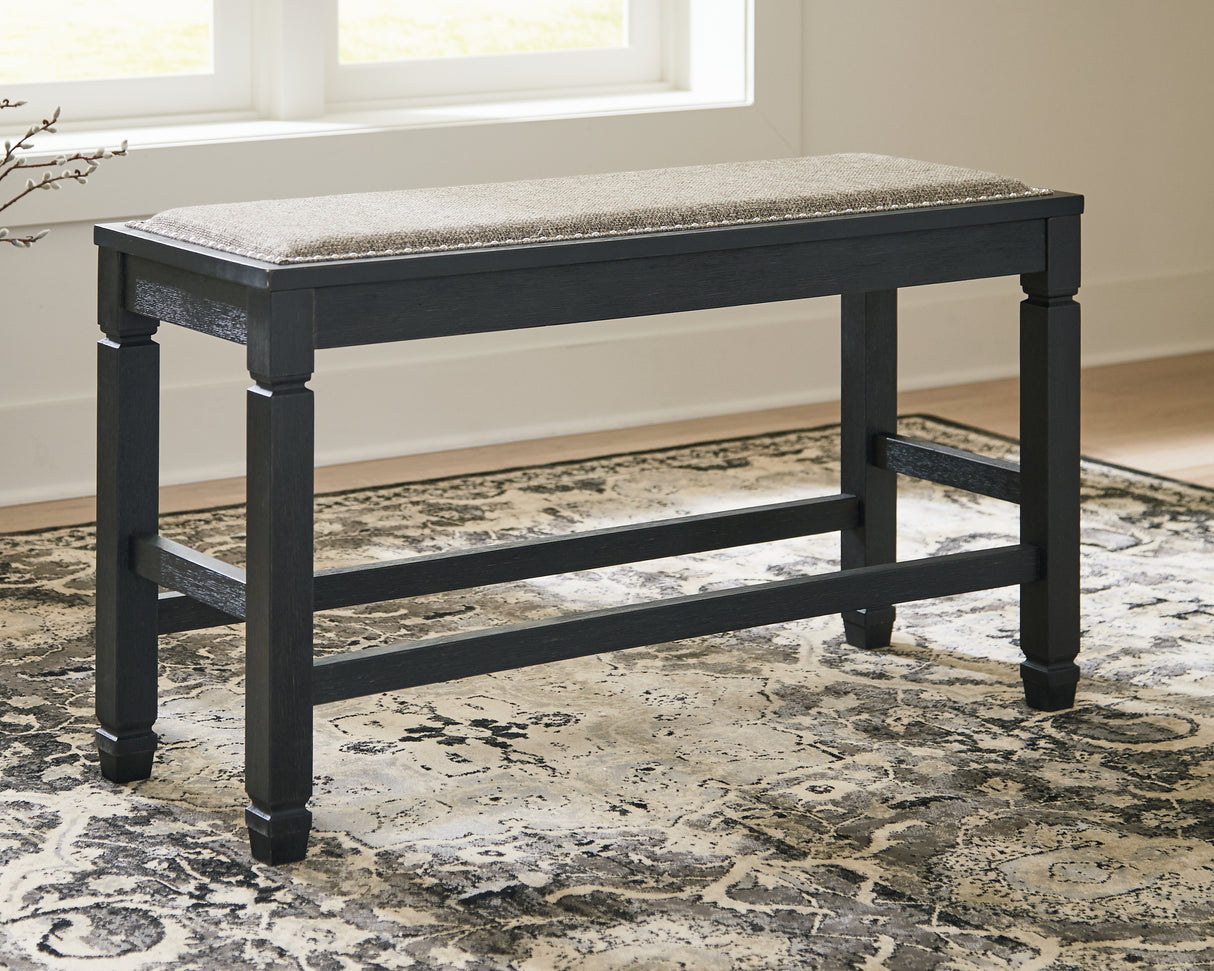 Tyler Creek Antique Black Counter Height Bench from Ashley Furniture - Luna Furniture